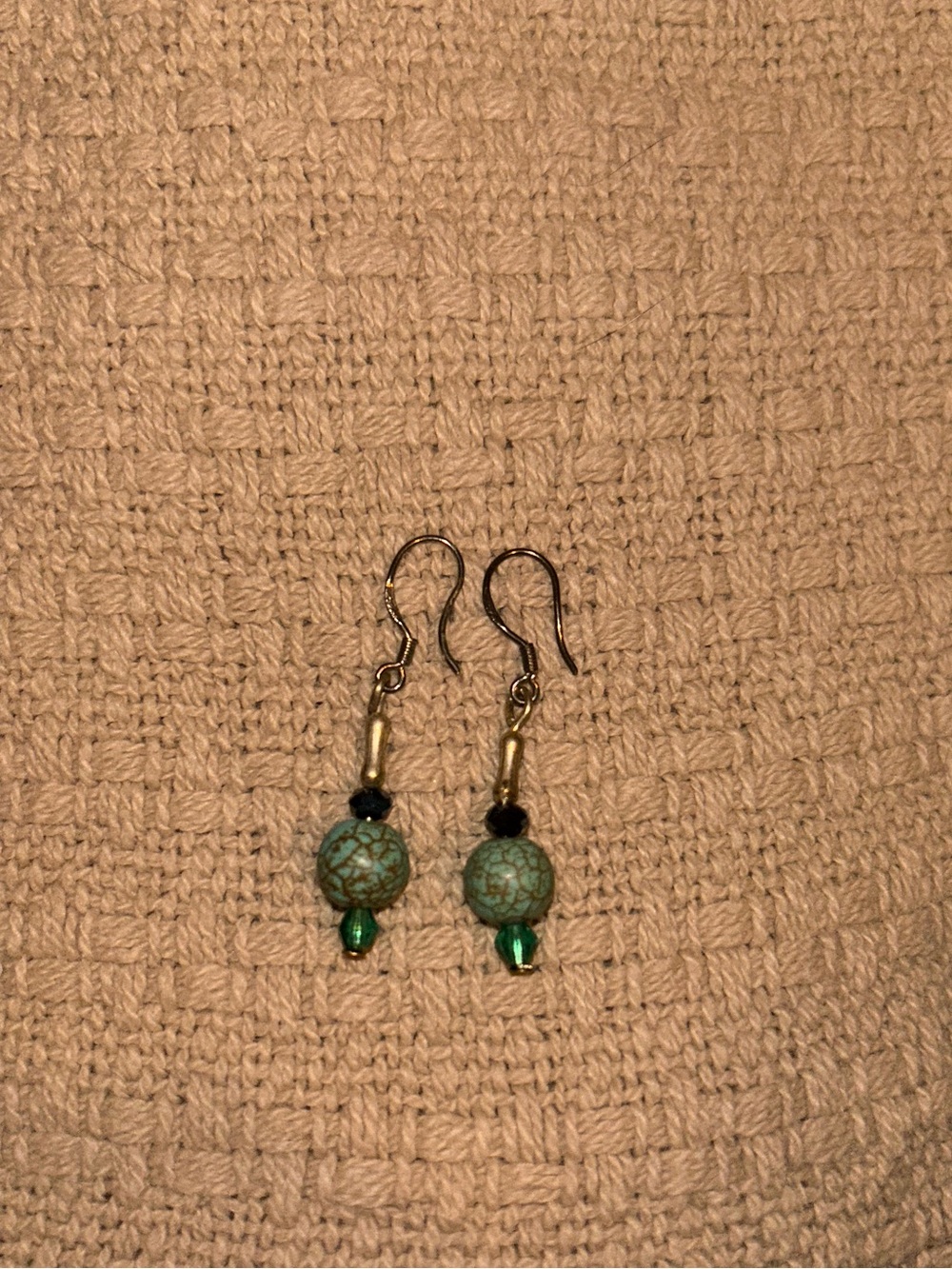 Turquoise & Beaded Dangle Earrings